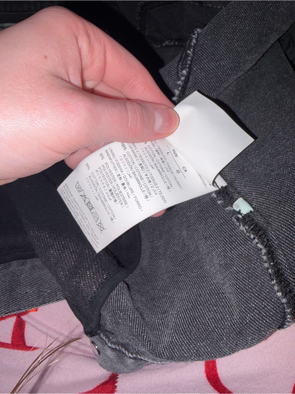 Off-White c/o Virgil Abloh Denim Distressed Jacket Gray/Black Size L OMYE019R19C - Picture 4 of 5